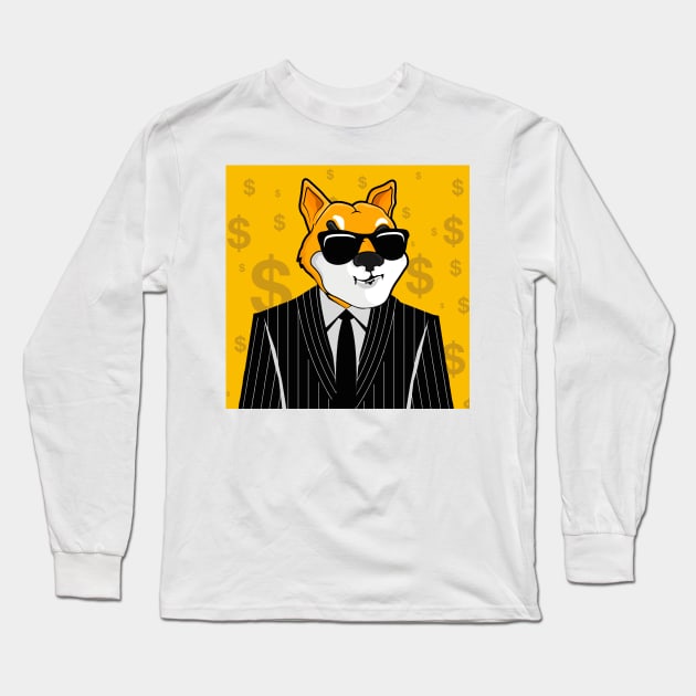 Cool Shiba Inu Long Sleeve T-Shirt by theKidd